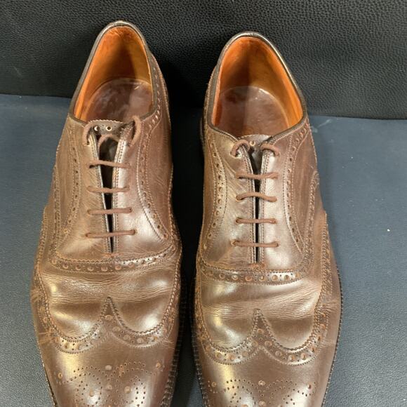 Alan McAfee Men Brown Wing Tip Dress Men’s Shoe size 10 E London Leather Lace Up main image 12